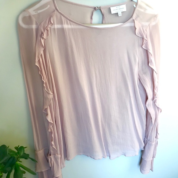 Lucky Brand - Mauve Blouse with Ruffles - Picture 4 of 6
